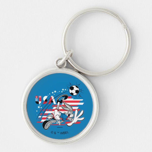 Chaveiro BUGS BUNNY™ Time EUA Futebol Gráfico (Frente)