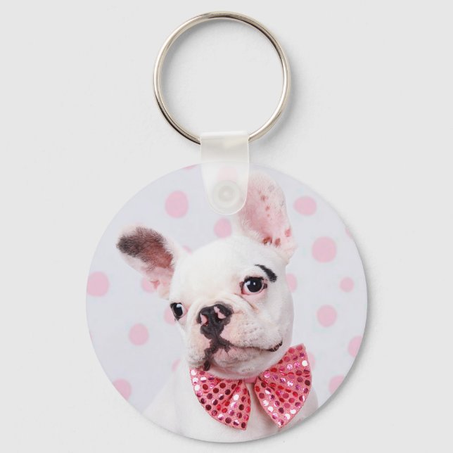 Chaveiro Buldogue Francês com Arco (Frente)