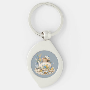 Chaveiro Bule de Chá Caprichoso Casa de Rato Blooms