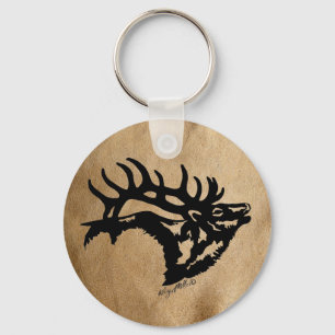 Chaveiro Bull Elk Silhouette