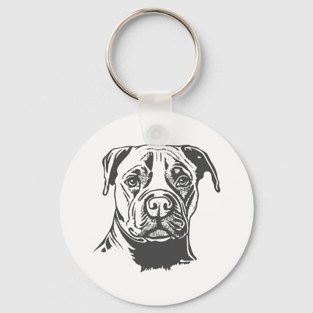 Chaveiro Bull Terrier de Staffordshire (Frente)