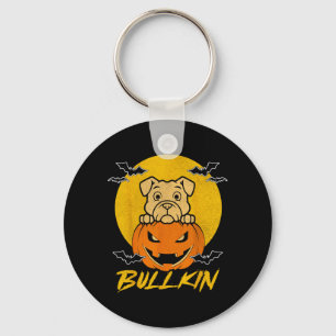 Chaveiro Bulldog Abóbora Bullkin Funny Dia das Bruxas Amant
