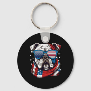 Chaveiro Bulldog Americano, Bandeira dos EUA Independência