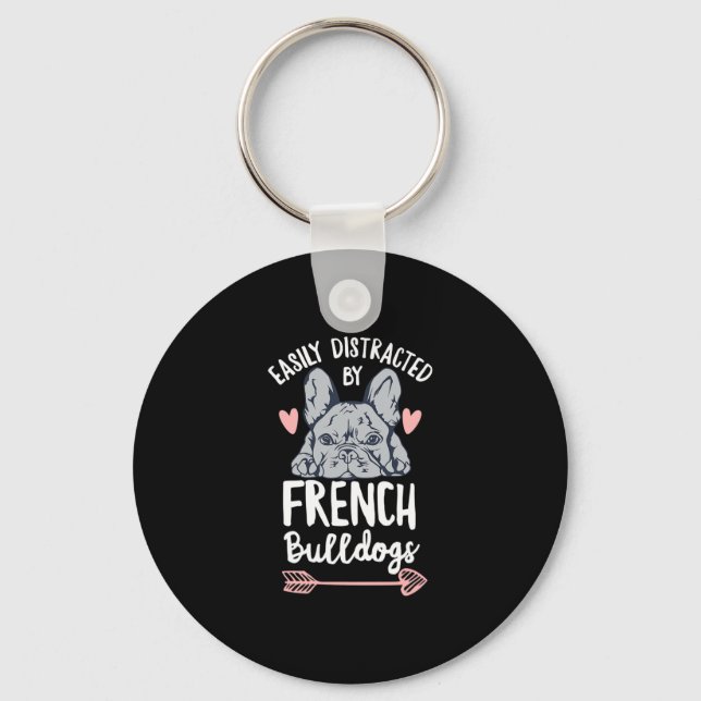 Chaveiro Bulldog Design para um proprietário francês (Frente)