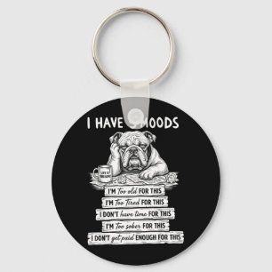 Chaveiro Bulldog Engraçado Cinco Humores Sarcasmo Humor Adu
