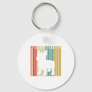 Chaveiro Bulldog Francês Retro 1970s Presente Para O Cacho