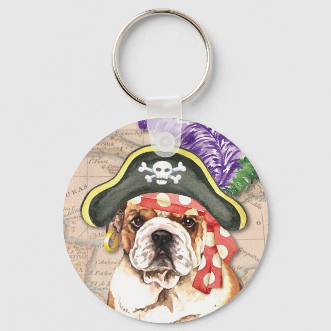 Chaveiro Bulldog Pirate (Frente)