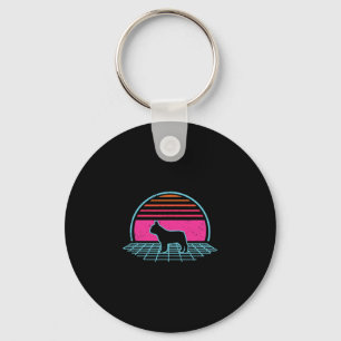 Chaveiro Bulldog Retro Vintage 80s Estilo do Cão com Dotaçã
