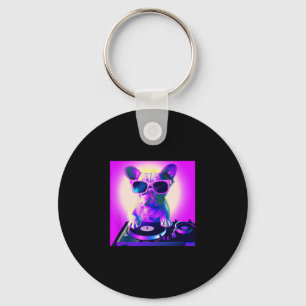 Chaveiro Bulldog Vaporwave Dj Dog Aestética Meninas