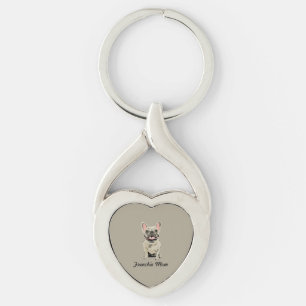 Chaveiro Bulldogue Francês Creme