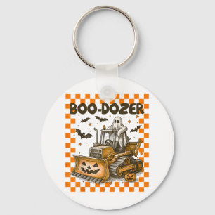 Chaveiro Bulldozer Halloween Boo Dozer Construção Caminhão
