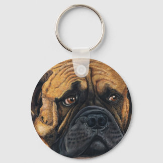 Chaveiro Bullmastiff Esperando - Arte de Raça de Cachorro