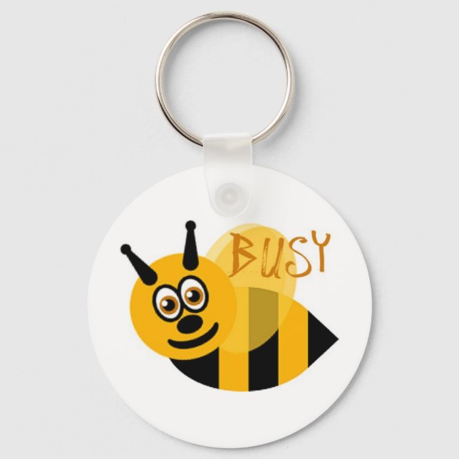 Chaveiro Bumble Bee Cute Ocupado (Frente)