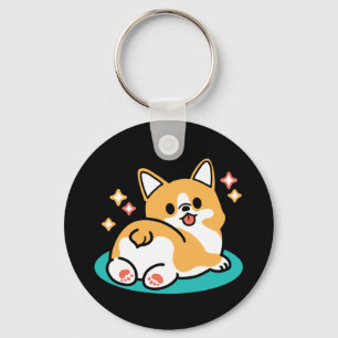 Chaveiro Bumbum de Corgi e Víblias de Nap - Cachorro Dormin