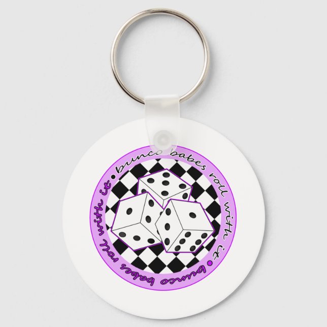 Chaveiro Bunco Babes Rolam Com Ele - Roxo (Frente)