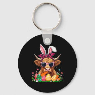 Chaveiro Bunny Cow Arco Tie Comendo Cenoura Ovos De Páscoa
