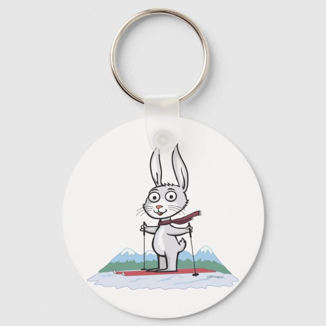 Chaveiro Bunny Skiing (Frente)