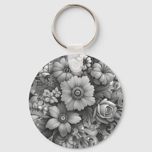 Chaveiro Buquê de Flores Chic (Frente)