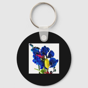 Chaveiro Buquê De Flores - Orquídeas Azuis