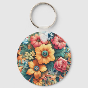 Chaveiro Buquê Deslumbrante de Flores