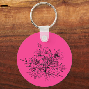 Chaveiro Buquê Floral Minimalista