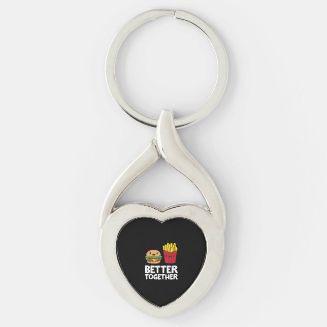 Chaveiro Burger And Fries Better Together Playful Graphic S (Frente)