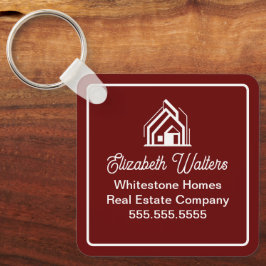 Chaveiro Burgundy Real Estate Company Personalized Realtor