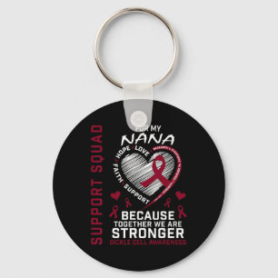 Chaveiro Burgundy Sickle Cell Awarness Items Nana Support
