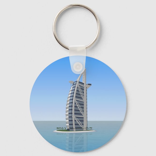 Chaveiro Burj Al Arab Hotel Dubai: Modelo 3D: (Frente)