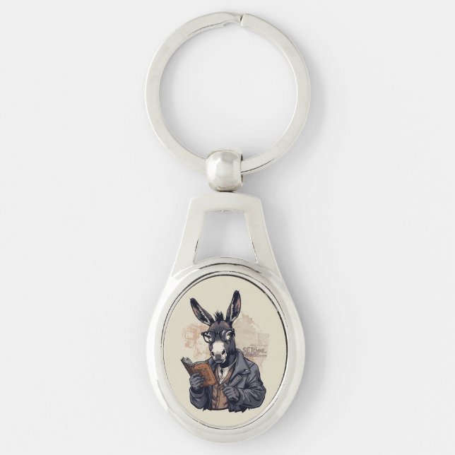 Chaveiro Burro Sábio — Porta-chaves (Frente)