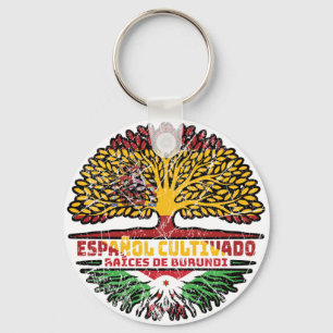 Chaveiro Burundi Burundiano Espanhol Espanha Raízes da Árvo