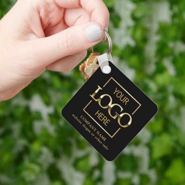 Chaveiro Business Logo & QR Code Branded Promotional  (Mão)