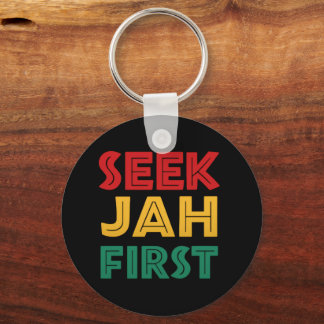 Chaveiro Busque Jah Primeiro Cores Rastafarianas de Reggae