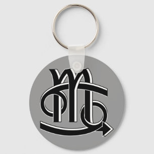 Chaveiro Bw dos sócios do cancer & da Escorpião