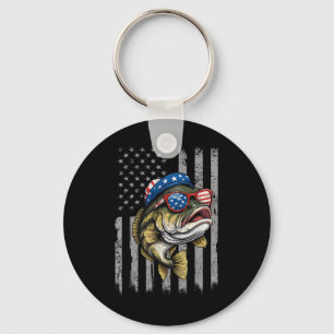 Chaveiro Byss Fish 4 De Julho Bandeira Americana Dos EUA Pa