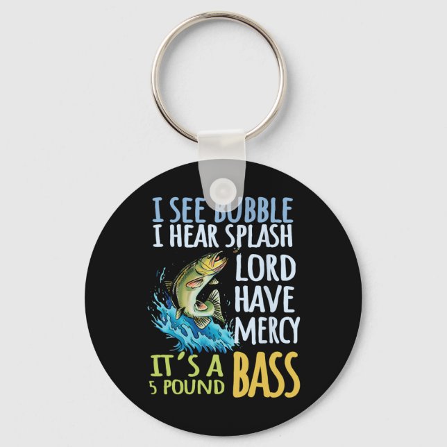 Chaveiro Byss Pesca Esportiva Preta Byss Peixe  (Frente)