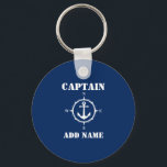 Chaveiro C Anchor Capitão Adicionar Nome ou Nome do Barco M<br><div class="desc">Âncora Náutica Compass Capitão Adicionar Nome ou Nome do Barco Chaveiro Azul</div>