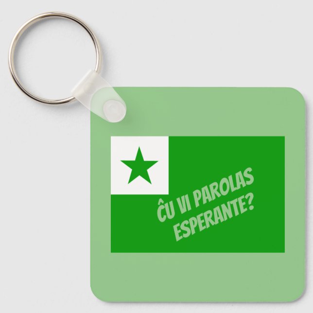 Chaveiro Ĉ vc parolas Esperante? (Frente)
