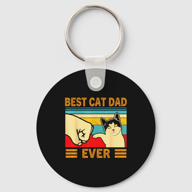Chaveiro Ca Men Cat Dad Ever Funny Cat Lover Gift  (Frente)