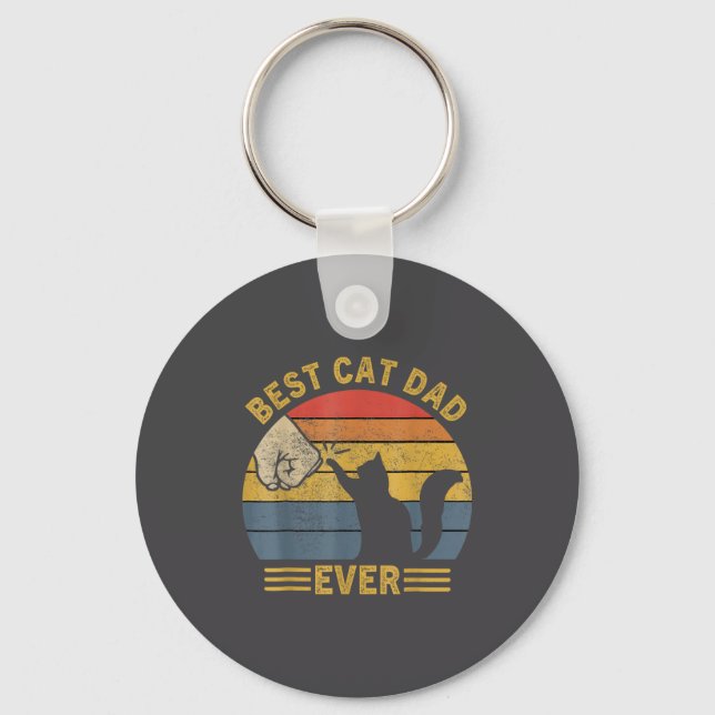 Chaveiro Ca Men Cat Dad Ever Funny Cat Lover Gift  (Frente)