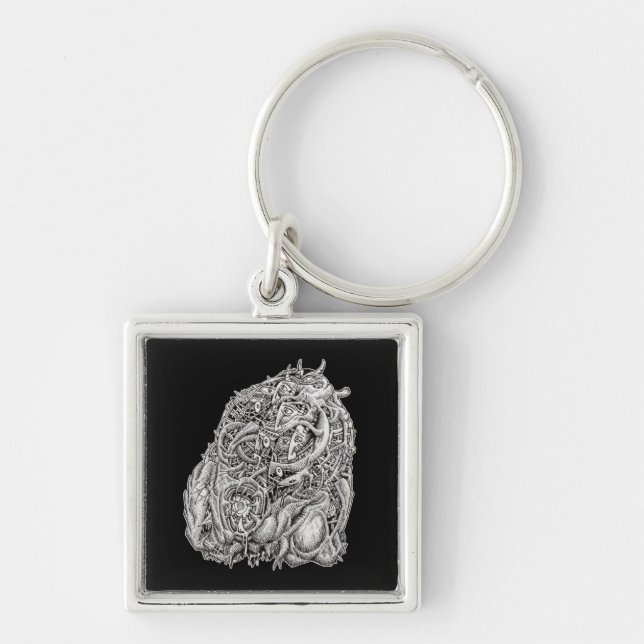 Chaveiro Cabeça Cosmográfica de Brian Benson (Frente)