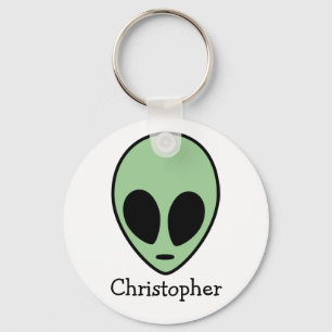 Chaveiro Cabeça de Alien Verde Personalizada