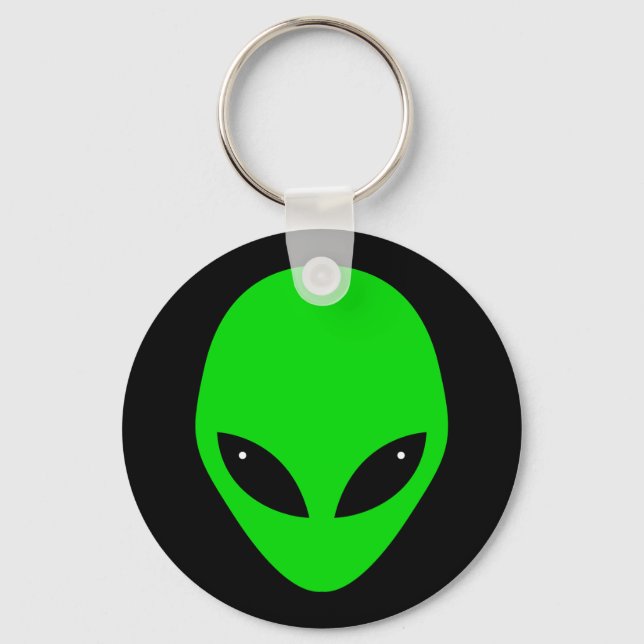 Chaveiro Cabeça de Alienígena Verde (Frente)