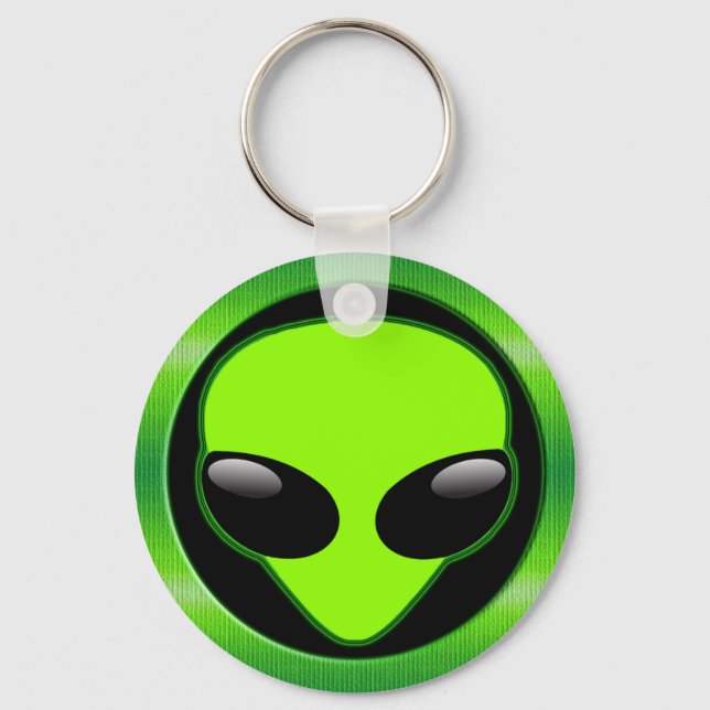 CHAVEIRO CABEÇA DE ALIENÍGENA VERDE (Frente)