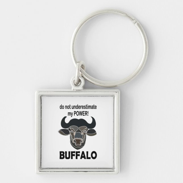 Chaveiro Cabeça de Búfalo Bisonte Animal Búfalo (Frente)