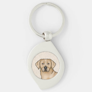 Chaveiro Cabeça de Cachorro de Arte Bestial Amarelo Labrado