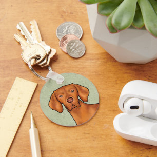 Chaveiro Cabeça de cachorro Pointer Cartoon Vizsla Húngaro