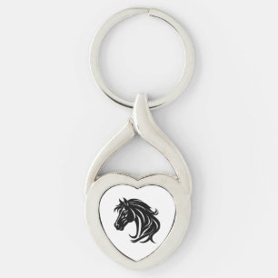 Chaveiro Cabeça de Cavalo Preto Magnífico