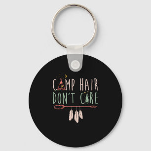 Chaveiro Cabelo de acampamento não se importa com acampamen