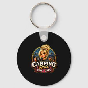 Chaveiro Cabelo de camping não importa garota engraçada da